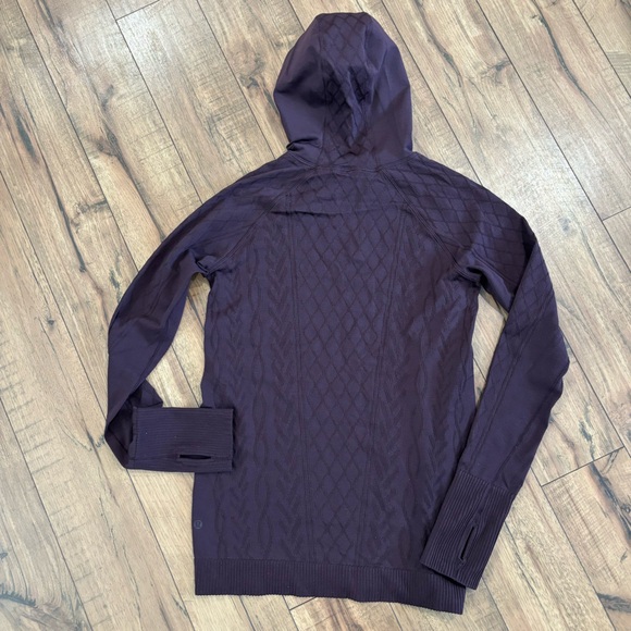 Lululemon Rest Less Hoodie Long Sleeve Top Black Cherry Size 8 - Picture 5 of 11